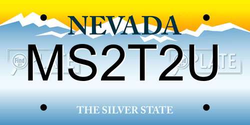 MS2T2U Nevada License Plate