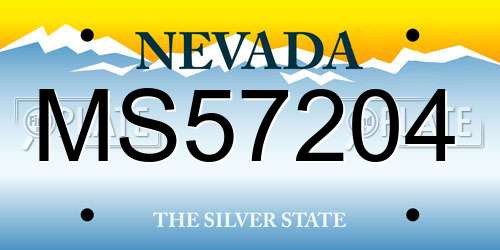 MS57204 Nevada License Plate