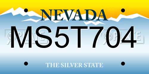 MS5T704 Nevada License Plate