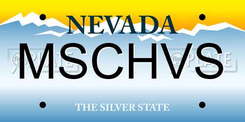 MSCHVS Nevada License Plate