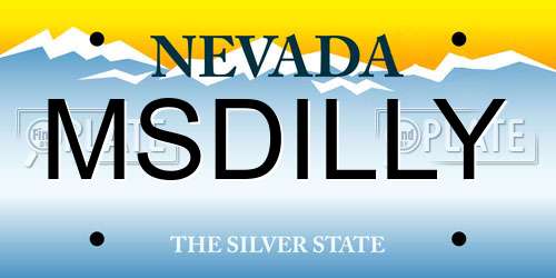 MSDILLY Nevada License Plate