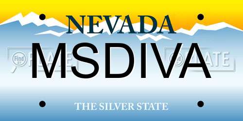MSDIVA Nevada License Plate