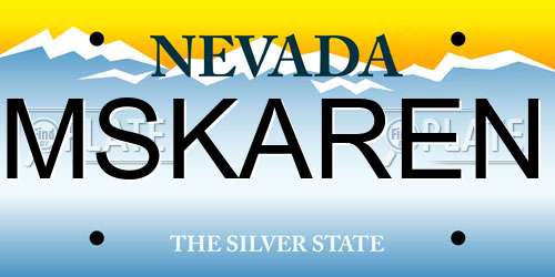 MSKAREN Nevada License Plate