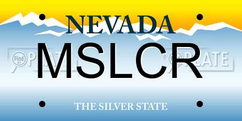 MSLCR Nevada License Plate