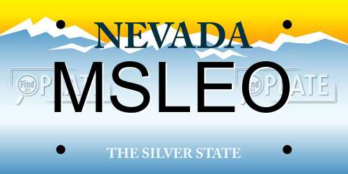 MSLEO Nevada License Plate