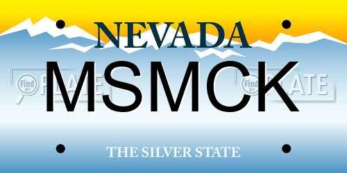 MSMCK Nevada License Plate
