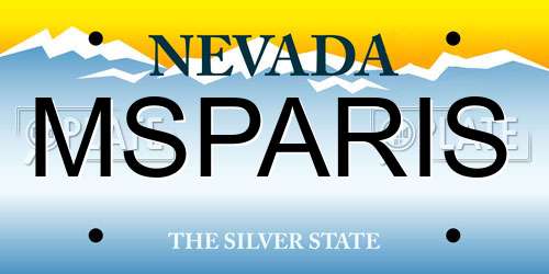 MSPARIS Nevada License Plate