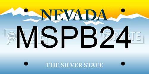 MSPB24 Nevada License Plate