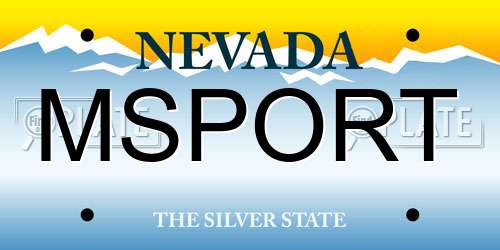 MSPORT Nevada License Plate