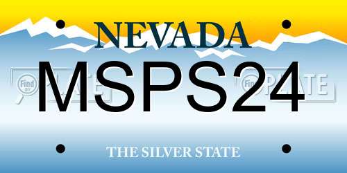 MSPS24 Nevada License Plate