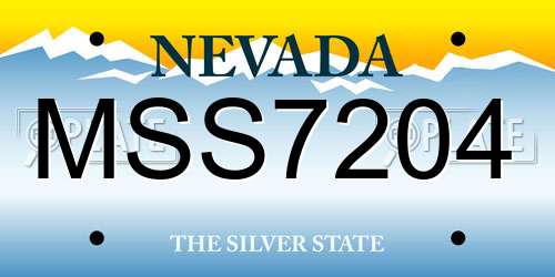 MSS7204 Nevada License Plate