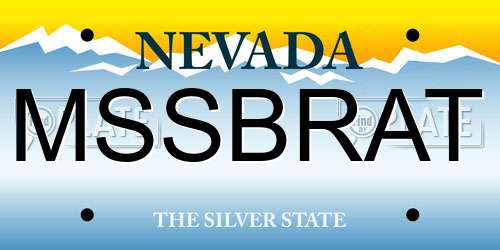 MSSBRAT Nevada License Plate