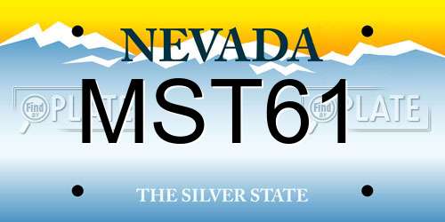 MST61 Nevada License Plate