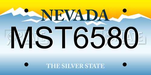 MST6580 Nevada License Plate