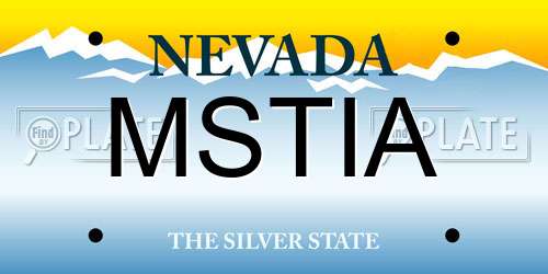 MSTIA Nevada License Plate