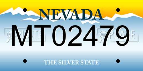 MT02479 Nevada License Plate