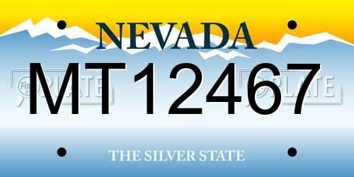 MT12467 Nevada License Plate