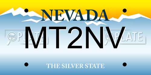 MT2NV Nevada License Plate