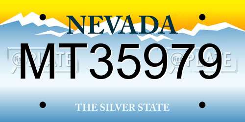 MT35979 Nevada License Plate