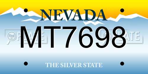 MT7698 Nevada License Plate