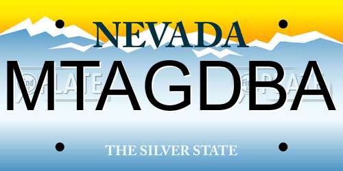 MTAGDBA Nevada License Plate