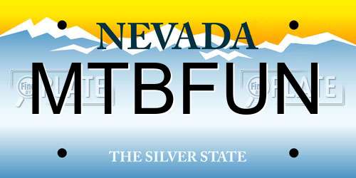MTBFUN Nevada License Plate
