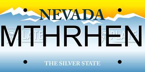MTHRHEN Nevada License Plate