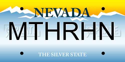 MTHRHN Nevada License Plate