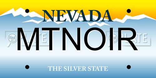 MTNOIR Nevada License Plate