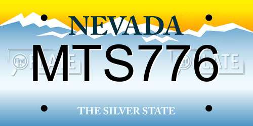 MTS776 Nevada License Plate