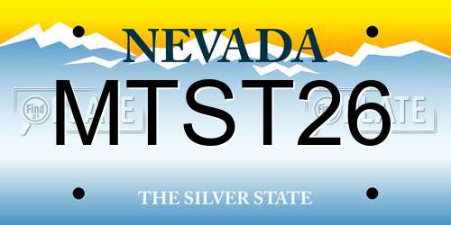 MTST26 Nevada License Plate
