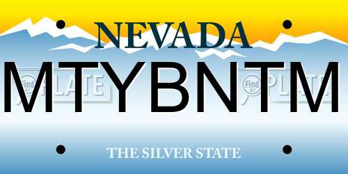 MTYBNTM Nevada License Plate