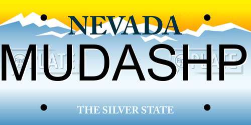 MUDASHP Nevada License Plate