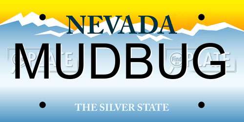 MUDBUG Nevada License Plate