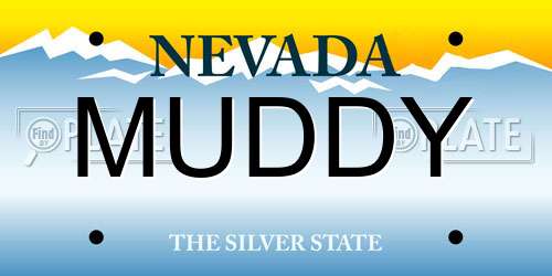 MUDDY Nevada License Plate