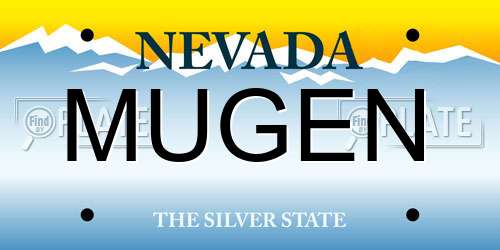 MUGEN Nevada License Plate