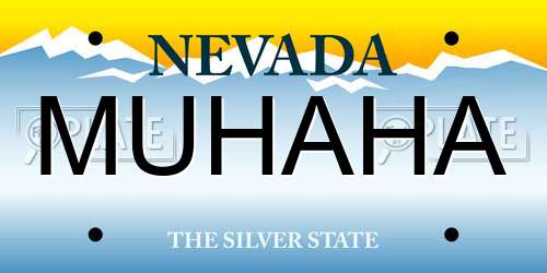 MUHAHA Nevada License Plate
