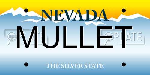 MULLET Nevada License Plate