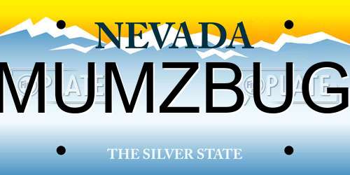 MUMZBUG Nevada License Plate
