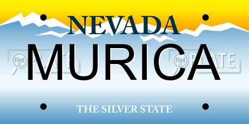 MURICA Nevada License Plate