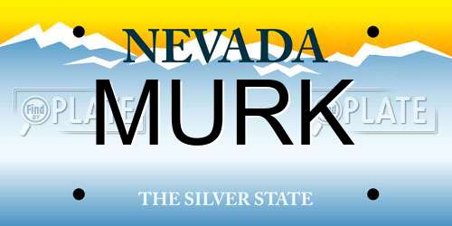 MURK Nevada License Plate