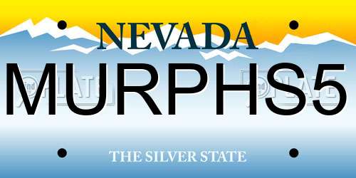MURPHS5 Nevada License Plate