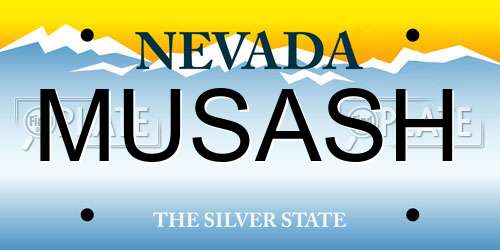 MUSASH Nevada License Plate