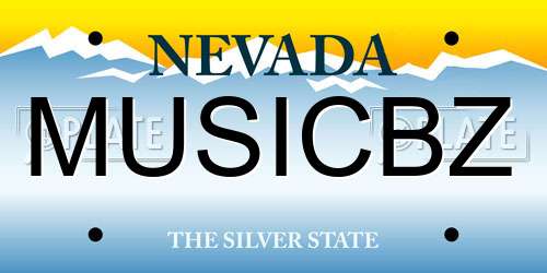 MUSICBZ Nevada License Plate