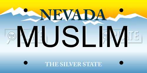 MUSLIM Nevada License Plate