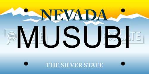 MUSUBI Nevada License Plate