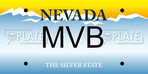 MVB Nevada License Plate