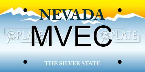 MVEC Nevada License Plate