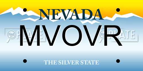 MVOVR Nevada License Plate