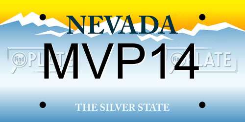 MVP14 Nevada License Plate